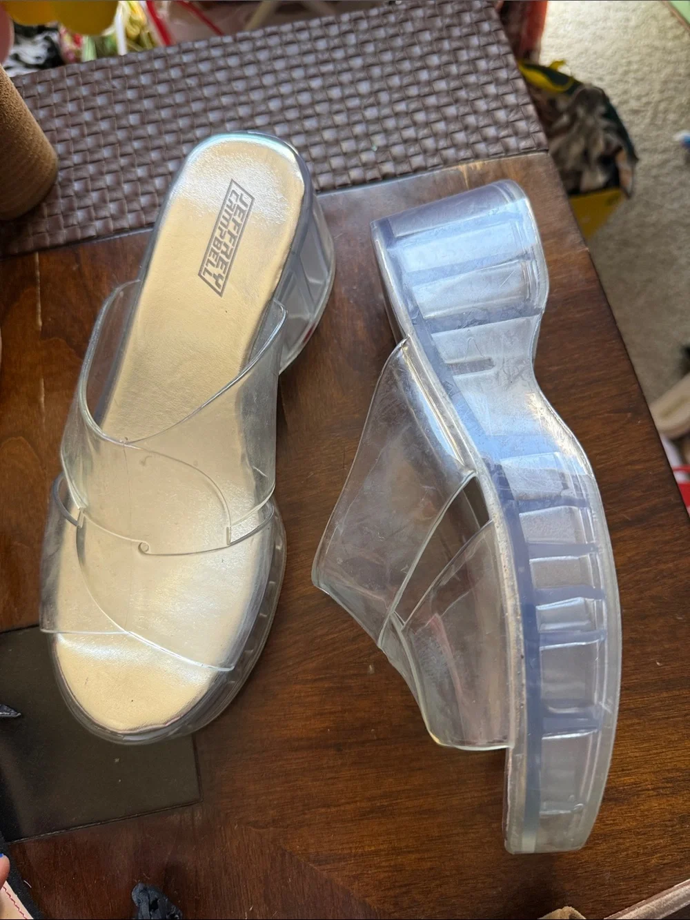 Jeffery Campbell clear Jelly Platform sandals